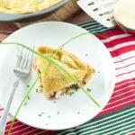 Chicken Ricotta Pie - layers of chicken, veggies and ricotta cheese inside 2 flaky pastries. Very easy to make and perfect for a quick weeknight dinner.